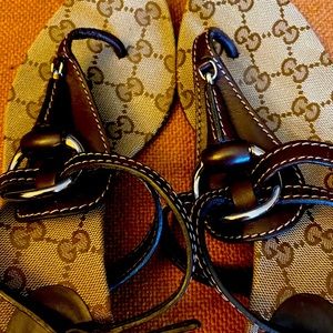 Gucci horsebit sandals 36.5